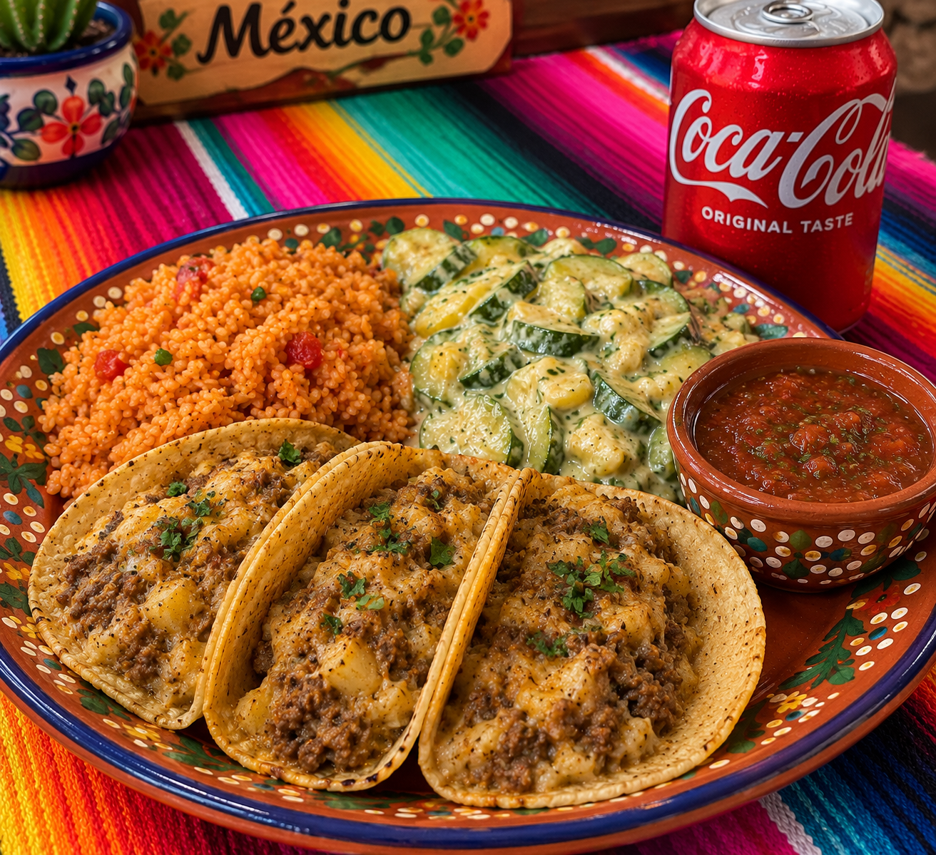 Tacos de Papa con Carne